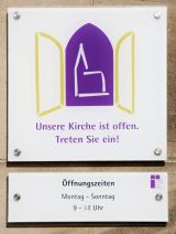 Tafel Plakette offene Kirche V2 klein