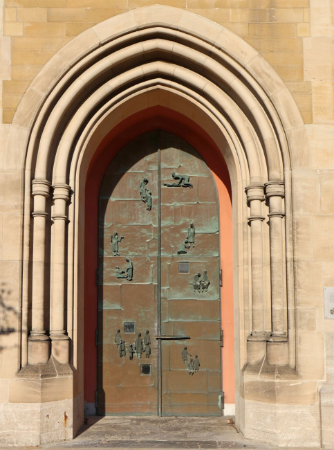 Bronzetür Portal Eingang